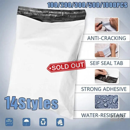 Poly Mailer Bags Mailing Satchel Plastic Courier Self Sealing Packing - 45*60cm *100 PCS - Commercial > Packaging >
