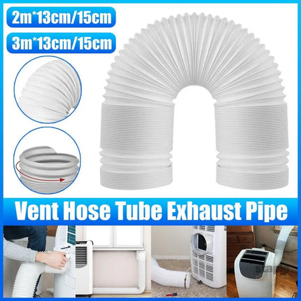 Portable Air Conditioner Exhaust Hose 13/15cm Extendable Vent Pipe PP Steel Wire - 2m x 15cm - Appliances > Air