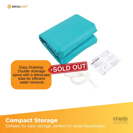 Portable Bathtub and Wireless Pump - Inflatable Foldable Collapsible Adult Tub - Furniture > Bathroom > Bathtubs