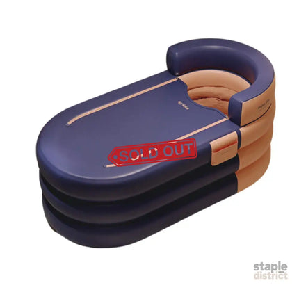 Portable Bathtub and Wireless Pump - Inflatable Foldable Collapsible Adult Tub Orange - Furniture > Bathroom > Bathtubs