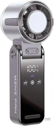 Portable Handheld Fan Rechargeable Battery Powered with High-Speed Turbo for Strong Wind & Rapid Cooling Aesthetic