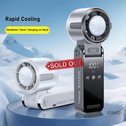 Portable Handheld Fan Rechargeable Battery Powered with High-Speed Turbo for Strong Wind & Rapid Cooling Aesthetic