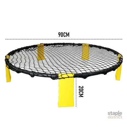 Portable Outdoor Spikeball Roundnet Game Set Team Beach Ball Game Bouncer Toy with Carrying Bag Net and 3 Balls Played