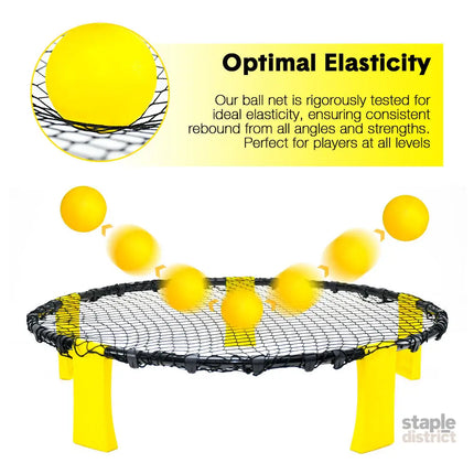 Portable Outdoor Spikeball Roundnet Game Set Team Beach Ball Game Bouncer Toy with Carrying Bag Net and 3 Balls Played