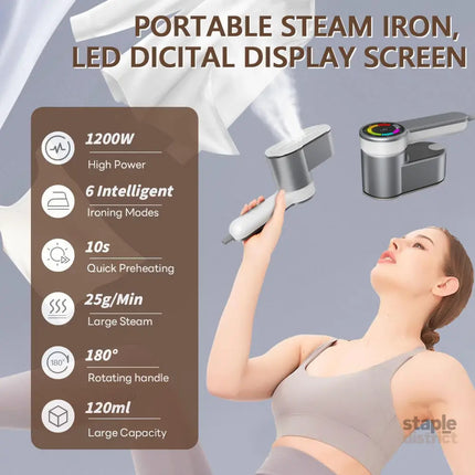 Portable Steamer for Clothes Handheld Steaming Ironing Machine 6 Gears Adjustable Ironing Steaming Steamer Iron Color