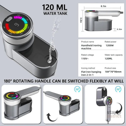 Portable Steamer for Clothes Handheld Steaming Ironing Machine 6 Gears Adjustable Ironing Steaming Steamer Iron Color