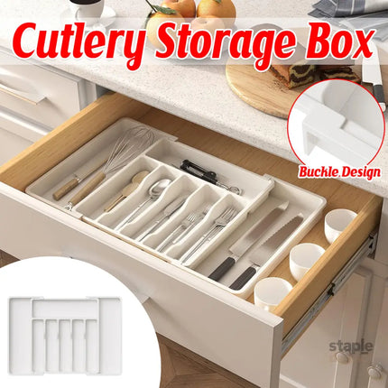 Portable Tableware Storage Box Telescopic Household Storage Tray Organizer - Baby & Kids > Kid’s Furniture > Toy Boxes