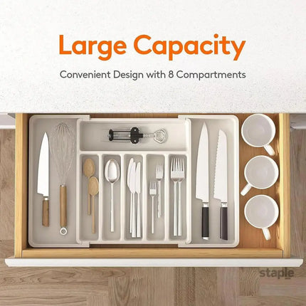 Portable Tableware Storage Box Telescopic Household Storage Tray Organizer - Baby & Kids > Kid’s Furniture > Toy Boxes