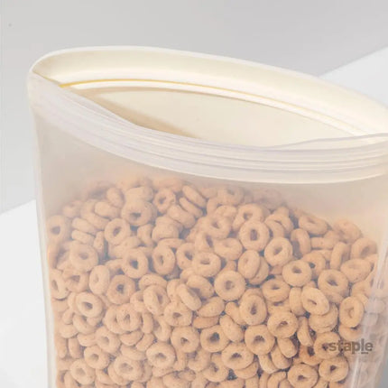 Porter Reusable Silicone Bag Stand Up 1l - Cream-2006733458348576772