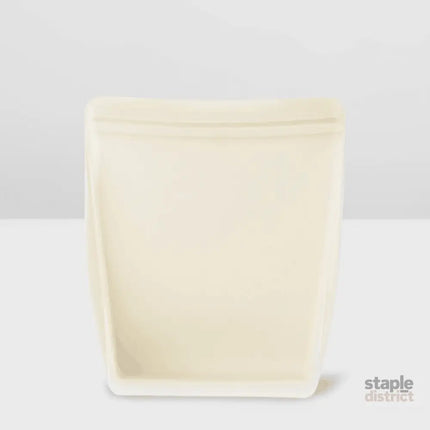 Porter Reusable Silicone Bag Stand Up 1l - Cream-2006733458348576769