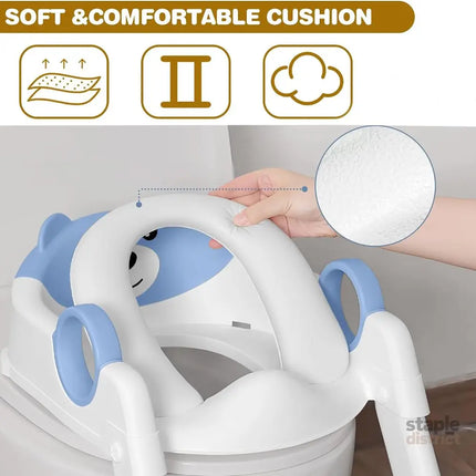 Potty Training Seat Ladder Kids Boys Girls Blue - Baby & Kids > Kid’s Furniture > Changing Tables