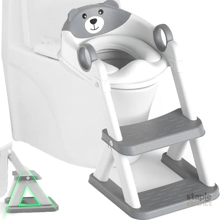 Potty Training Seat Ladder Kids Boys Girls Grey - Baby & Kids > Kid’s Furniture > Changing Tables