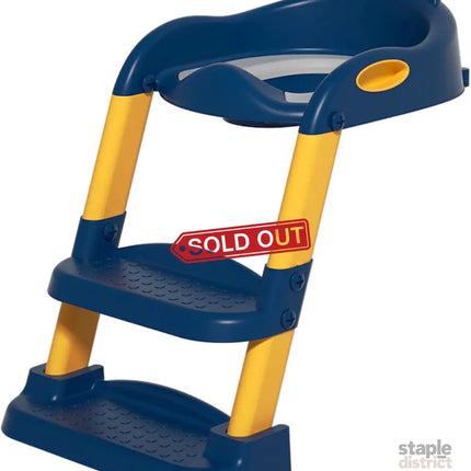 CARLA HOME Potty Training Seat with Step Stool Ladder with Anti-Slip Design Soft Cushion & Foldable Structure for Kids