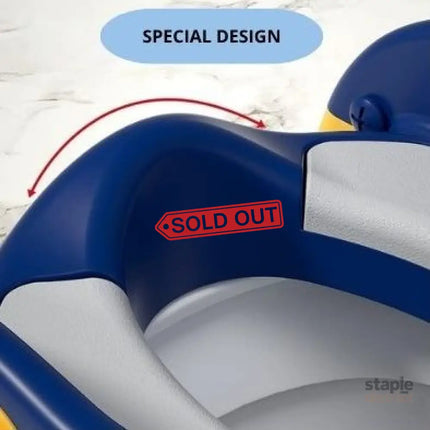 CARLA HOME Potty Training Seat with Step Stool Ladder with Anti-Slip Design Soft Cushion & Foldable Structure for Kids