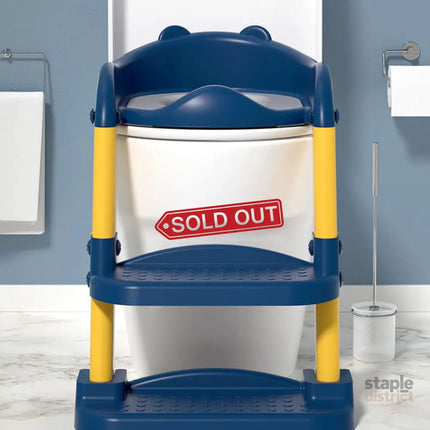 CARLA HOME Potty Training Seat with Step Stool Ladder with Anti-Slip Design Soft Cushion & Foldable Structure for Kids