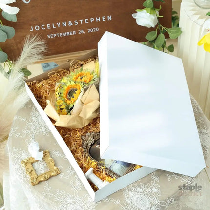 Premium Shirt Packaging Boxes 350g White Cardboard 2Sizes Easy Storage Flat Pack - 25pcs-11*8.5*1.5inch - Commercial >