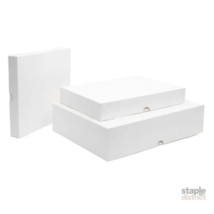Premium Shirt Packaging Boxes 350g White Cardboard 2Sizes Easy Storage Flat Pack - 25pcs-11*8.5*1.5inch - Commercial >