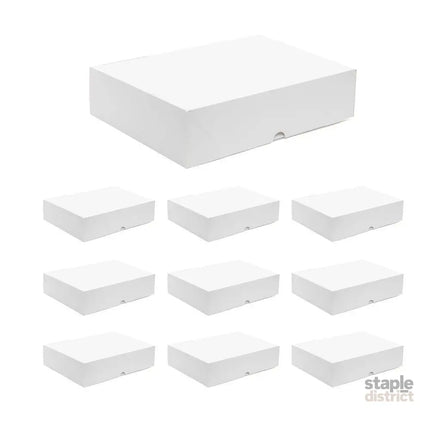 Premium Shirt Packaging Boxes 350g White Cardboard 2Sizes Easy Storage Flat Pack - 25pcs-11*8.5*1.5inch - Commercial >