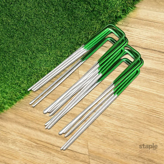 Prime Turf Artificial Grass 200pcs Synthetic Pins Fake Lawn Turf Weed Mat Pegs Joining Tape - Home & Garden >