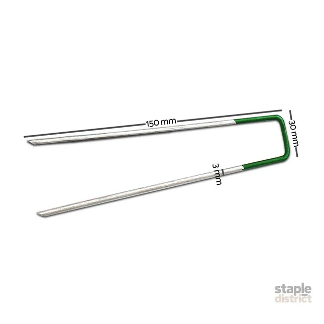 Prime Turf Artificial Grass Synthetic Pins 100pcs Turf Pegs Heavy Duty Weed Mat Stakes Landscape - Home & Garden >