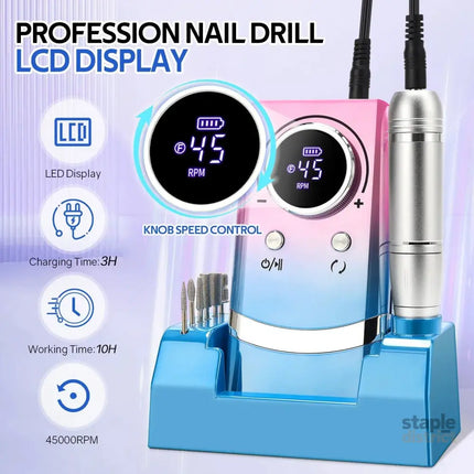 Professional 45000RPM Electric Nail Drill Kit - Tools > Other Tools > Hand Tools