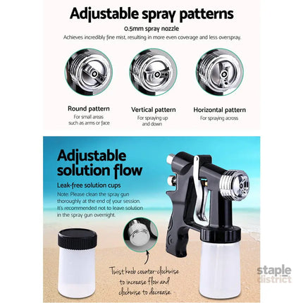 Professional Spray Tan Machine Sunless Tanning Gun Kit HVLP System Black - Health & Beauty > Spray Tan > Spray Tanning