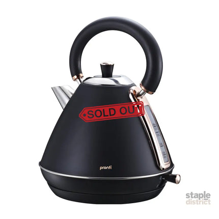 Pronti 1.7L Rose Trim Collection Kettle - Black - Commercial > Commercial Others > Distilling & Brewing
