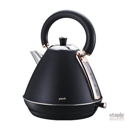 Pronti 1.7L Rose Trim Collection Kettle - Black - Commercial > Commercial Others > Distilling & Brewing