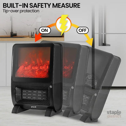 Pronti 2000W 3D Fire PTC Electric Portable Room Heater - Appliances > Heaters > Electric Heaters