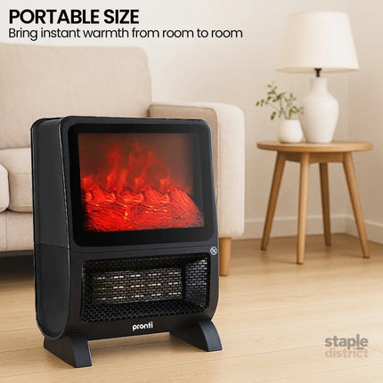 Pronti 2000W 3D Fire PTC Electric Portable Room Heater - Appliances > Heaters > Electric Heaters