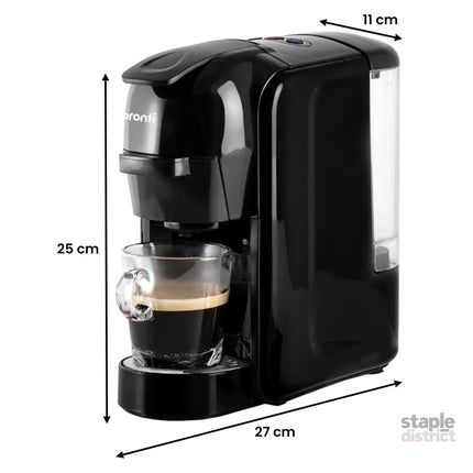 Pronti Breakfast Set with HomeMaid Coffee Machine Silver Noir Toaster & Kettle - Appliances > Kitchen Appliances >