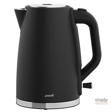 Pronti Silver Noir Collection 1.7L Electric Kettle - Appliances > Kitchen Appliances > Kettles