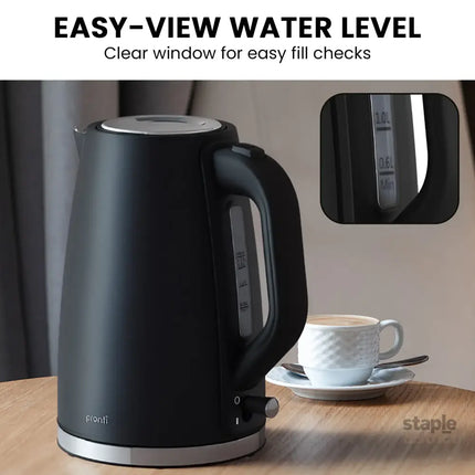 Pronti Silver Noir Collection 4 Slice Toaster and Kettle Bundle - Appliances > Kitchen Appliances > Kettles