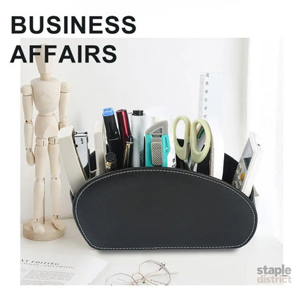 PU Leather Desktop Organiser Remote Control Office Cosmetic Storage Box Holder - Baby & Kids > Kid’s Furniture > Toy