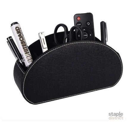 PU Leather Desktop Organiser Remote Control Office Cosmetic Storage Box Holder - Baby & Kids > Kid’s Furniture > Toy