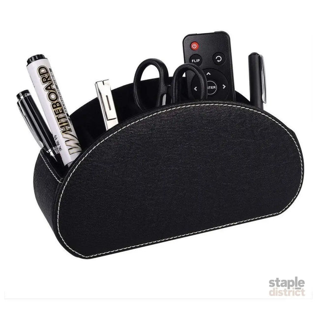 PU Leather Desktop Organiser Remote Control Office Cosmetic Storage Box Holder - Baby & Kids > Kid’s Furniture > Toy