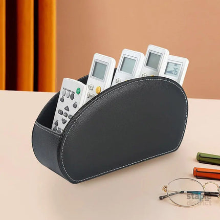 PU Leather Desktop Organiser Remote Control Office Cosmetic Storage Box Holder - Baby & Kids > Kid’s Furniture > Toy