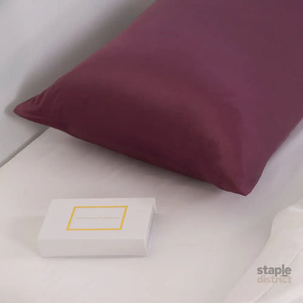 Pure Silk Pillow Case by Royal Comfort (Single Pack) - Malaga Wine-1951134815860428802