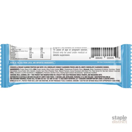 Quest Cookies & Cream Protein Bars 12x60g-2050056873247379459