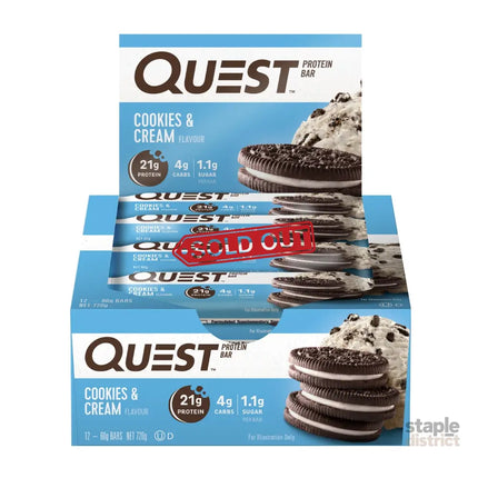 Quest Cookies & Cream Protein Bars 12x60g-2050056873247379456