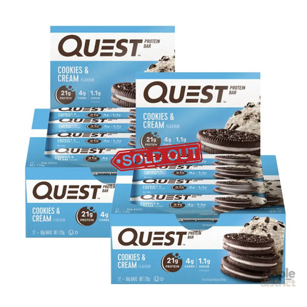 Quest Cookies & Cream Protein Bars 12x60g x2-2050056873427734528