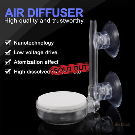 Quiet Bubble Stone Aerator Head Fish Tank Oxygen Pump Nano Air Disc Atomizer - Diameter 35MM - Appliances > Aroma