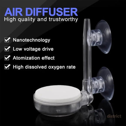 Quiet Bubble Stone Aerator Head Fish Tank Oxygen Pump Nano Air Disc Atomizer - Diameter 60MM - Appliances > Aroma