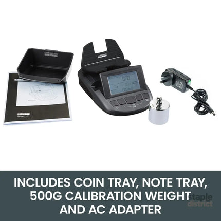 Ratiotec Digital Coin Note Money Counter Currency Scales Australian Notes Portable - Made In Germany - Commercial >