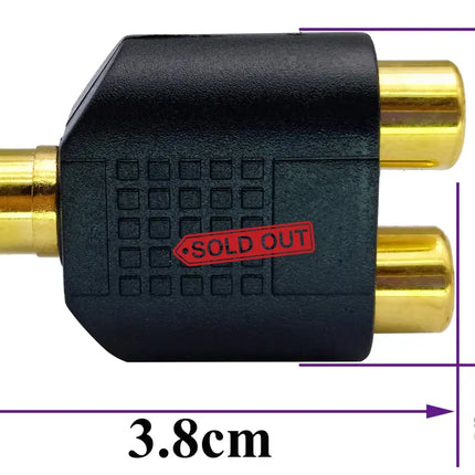 RCA Female to RCA Female Audio Splitter Adapter Connector Coupler - Appliances > TV > TVs & Accessories