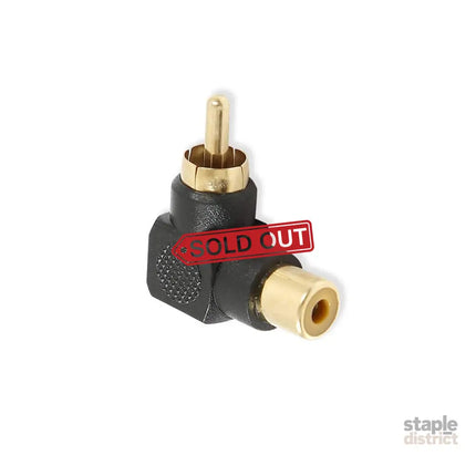 RCA Male to RCA Female Right Angle Adapter 90 Degree Connector Black - Appliances > TV > TVs & Accessories