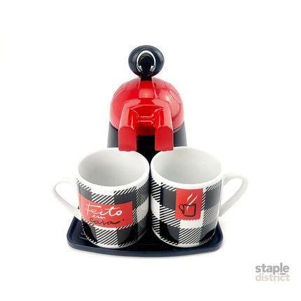 Red Mini Expresso 2Cups Ceramics Coffee Maker Moka Coffee Maker Italian Classic - Appliances > Kitchen Appliances >