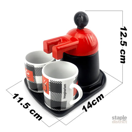 Red Mini Expresso 2Cups Ceramics Coffee Maker Moka Coffee Maker Italian Classic - Appliances > Kitchen Appliances >