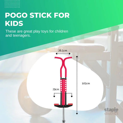 Red Pogo Stick Kids - Childrens Jumping Jackhammer Exercise Hopper Toy - Baby & Kids > Baby & Kid’s Toys > Outdoor Play