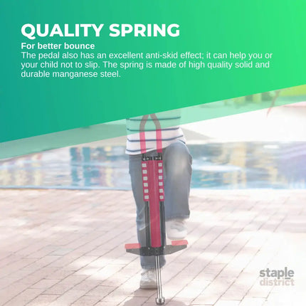 Red Pogo Stick Kids - Childrens Jumping Jackhammer Exercise Hopper Toy - Baby & Kids > Baby & Kid’s Toys > Outdoor Play